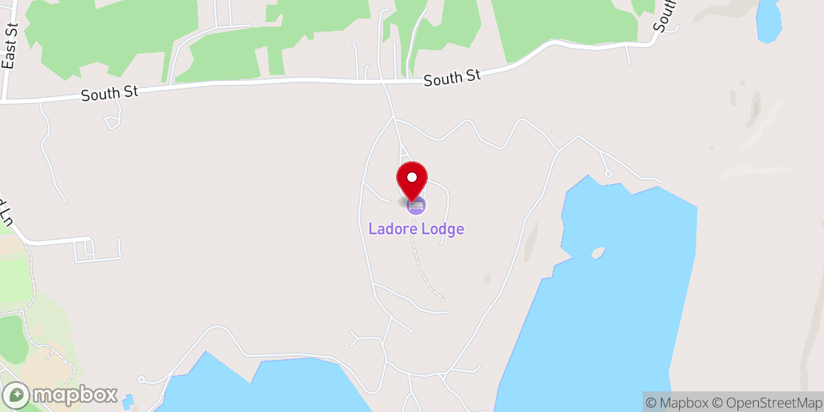 Map showing location of Ladore Retreat & Conference Center