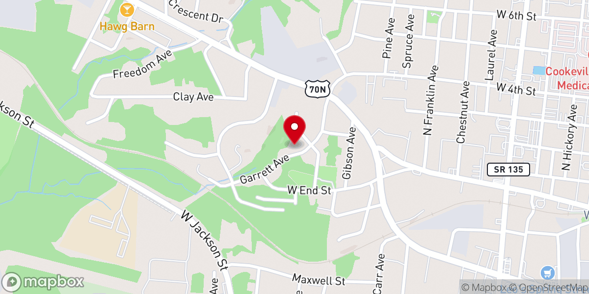 Map showing location of McClellan Avenue Church of Christ