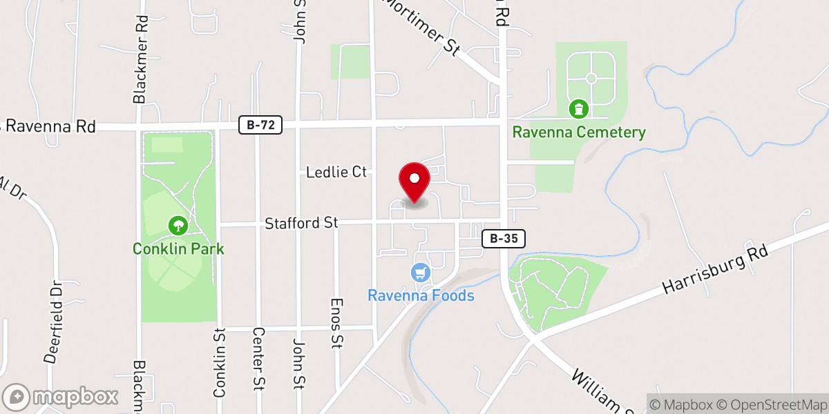 Map showing location of Stafford Street Community Church