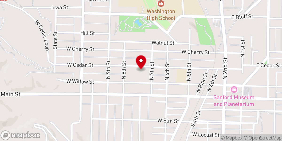 Map showing location of Immaculate Conception Catholic Church