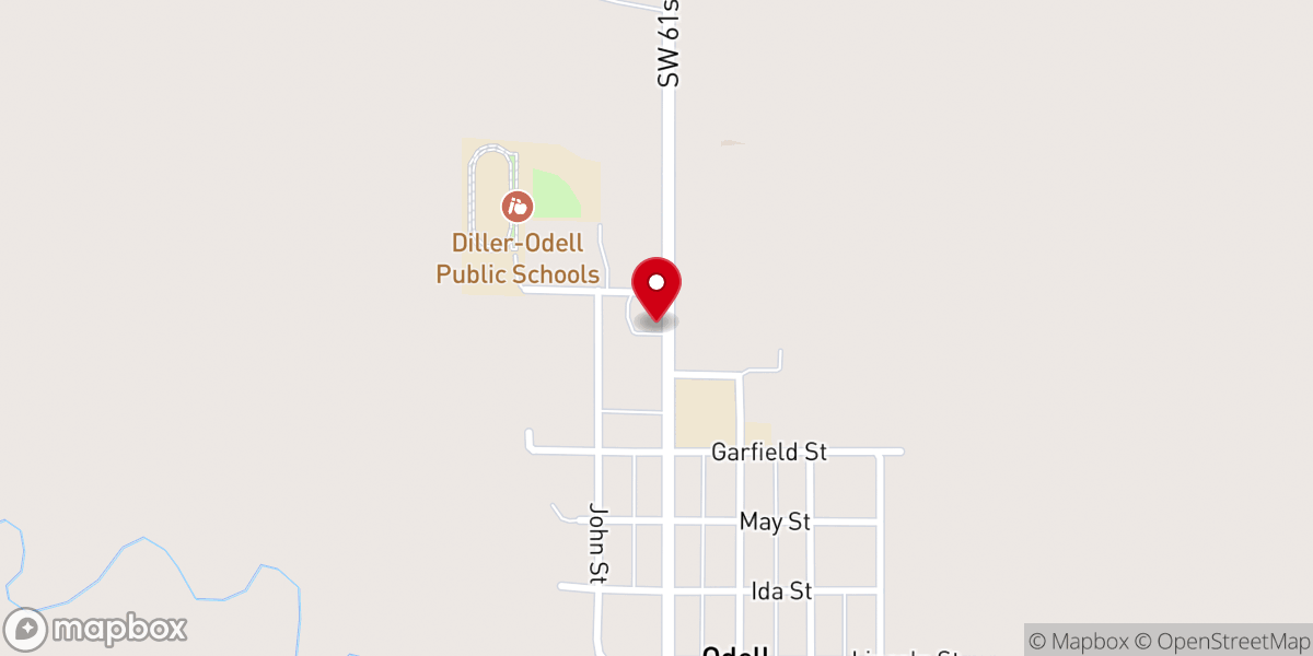 Map showing location of Saint Mary's Catholic Church, Odell