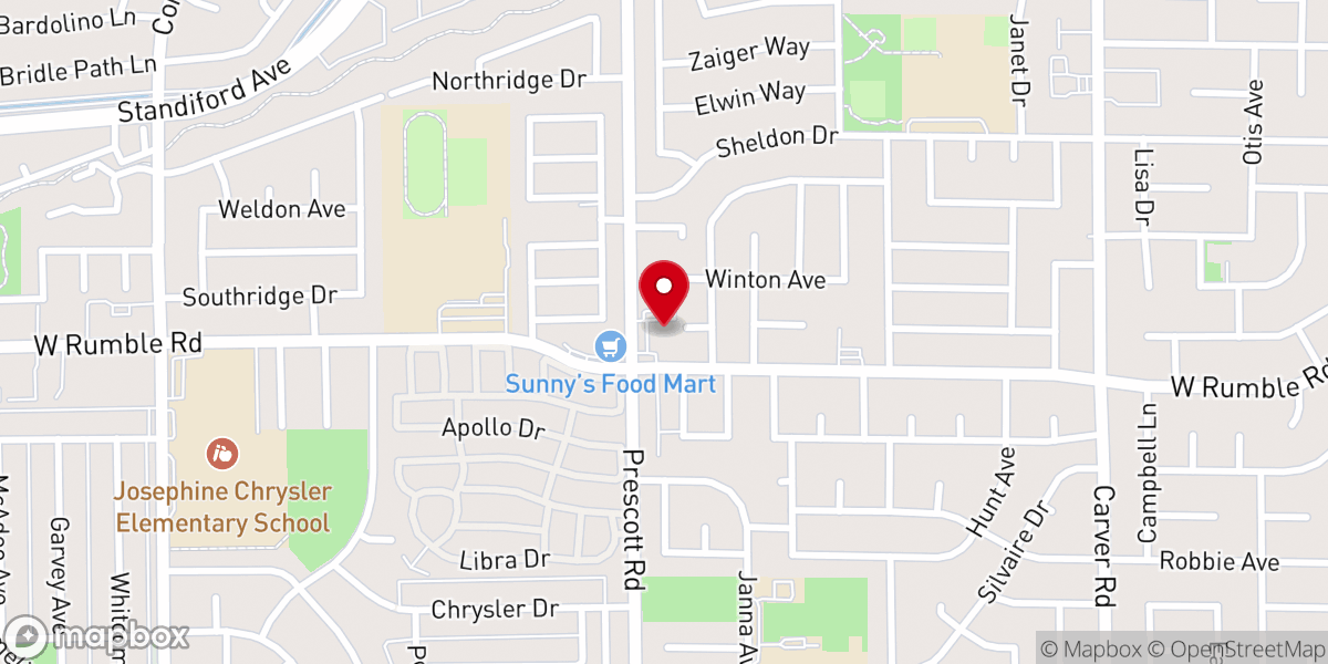 Map showing location of Prescott Evangelical Free Church
