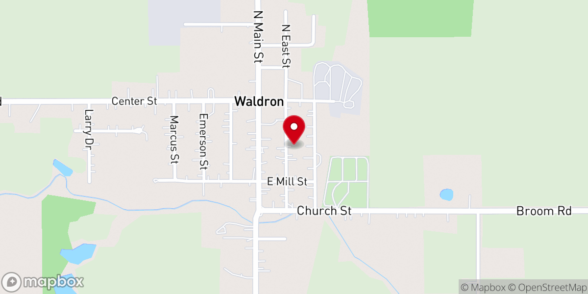 Map showing location of Wright-Waldron News