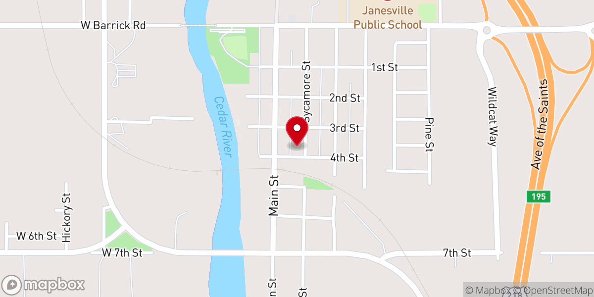 Map showing location of United Methodist Church