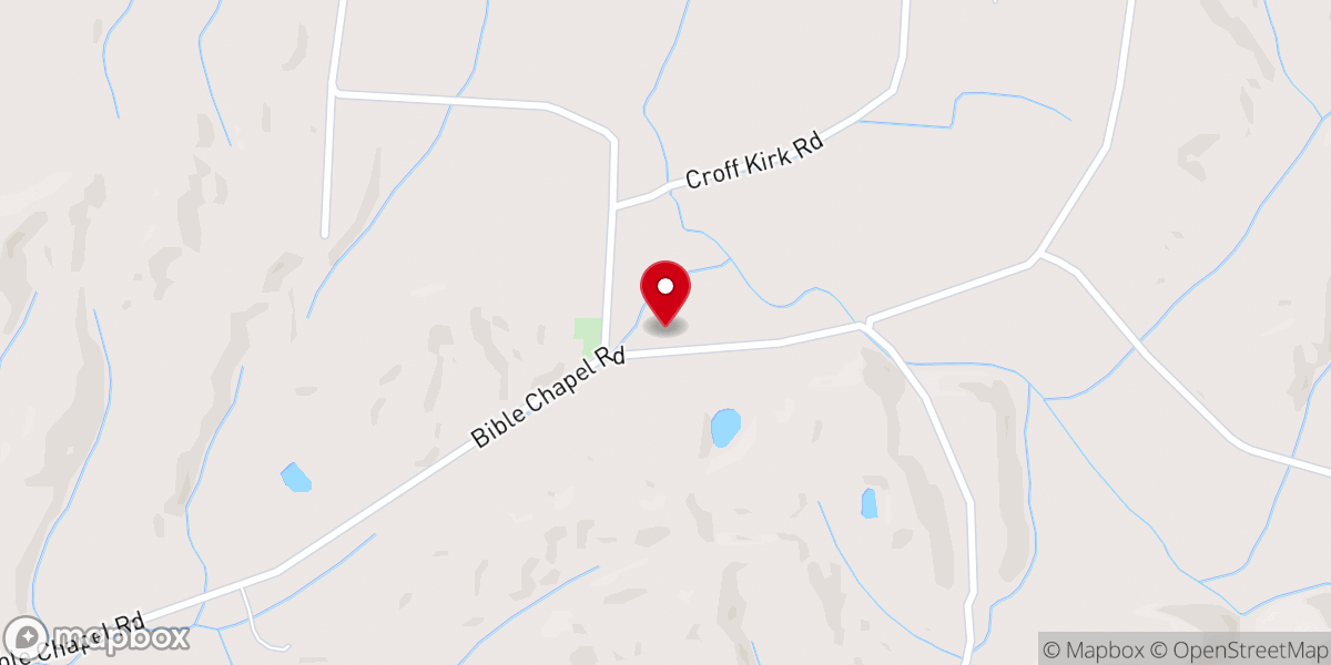 Map showing location of Bibles Chapel Baptist Church