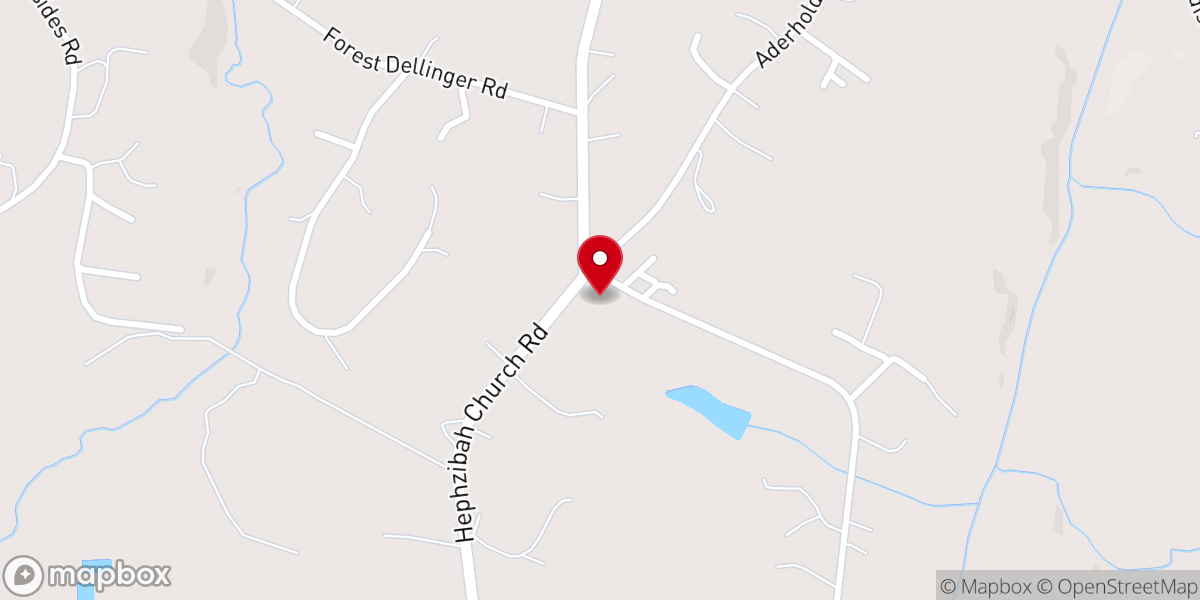 Map showing location of Hephzibah ARP Church