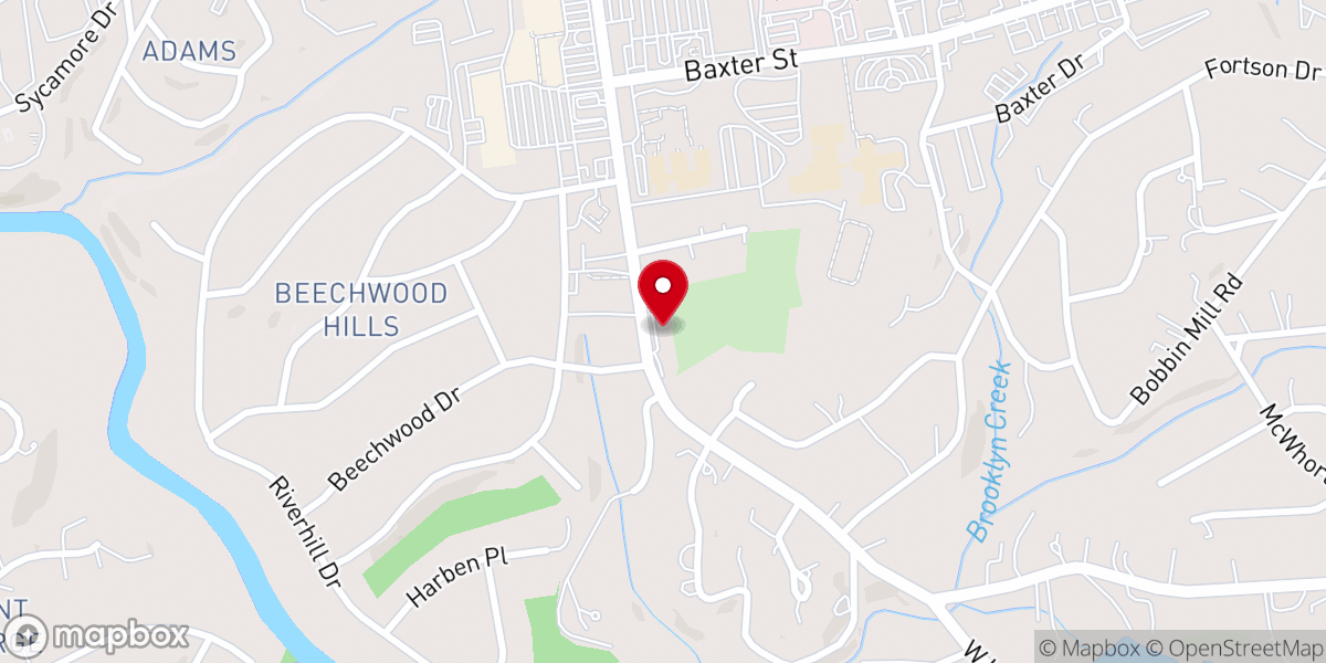 Map showing location of Holy Cross Lutheran Church