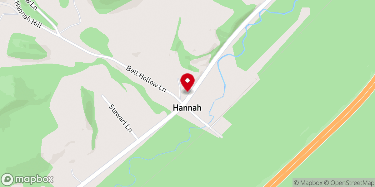 Map showing location of The Hannah Church