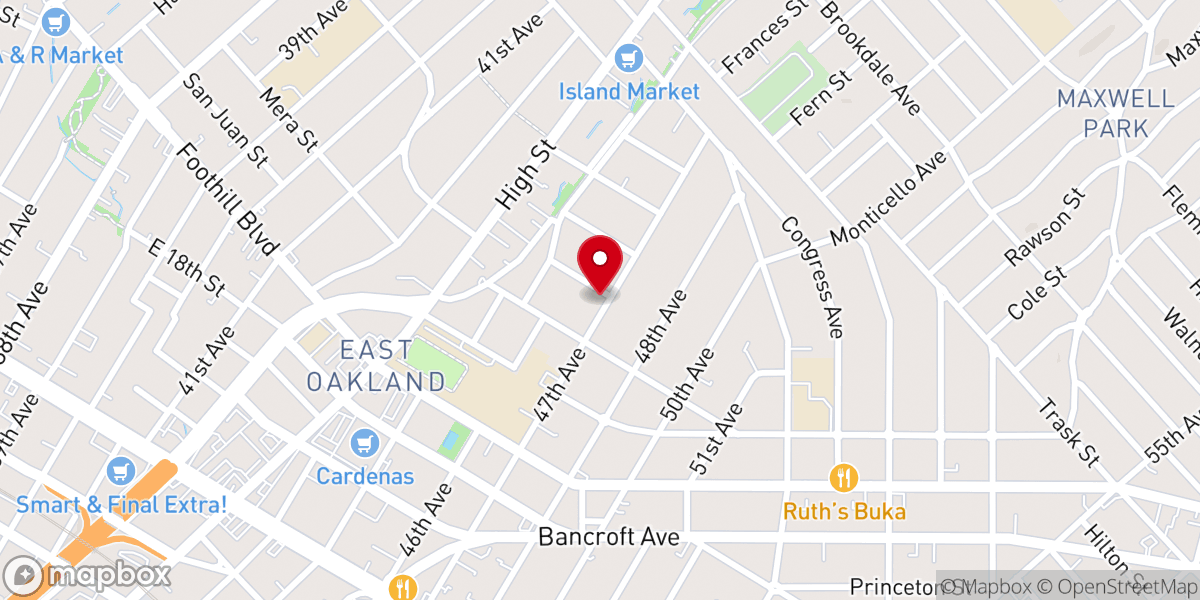 Map showing location of Prayer Tower Church of God in Christ