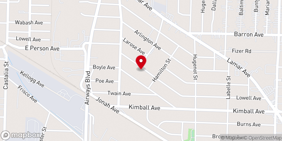 Map showing location of New Bethel Full Gospel Baptist Church and Outreach Ministries Inc