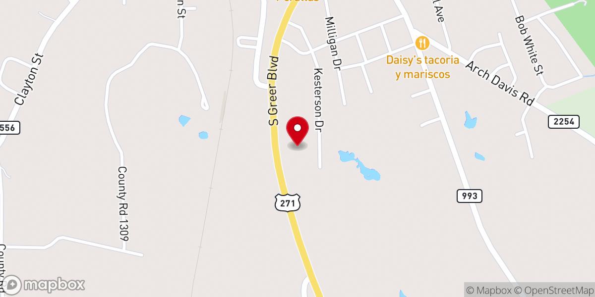 Map showing location of Victory Church