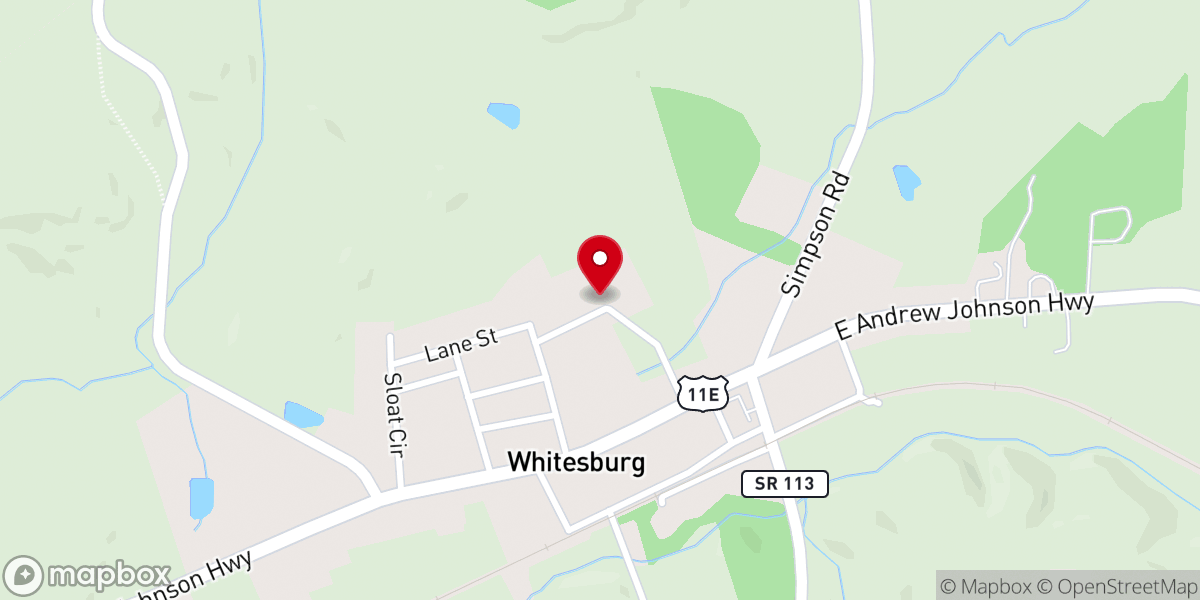 Map showing location of First Baptist Church Whitesburg - Food Distribution Center