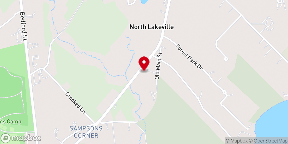 Map showing location of Lakeville Church of Nazarene