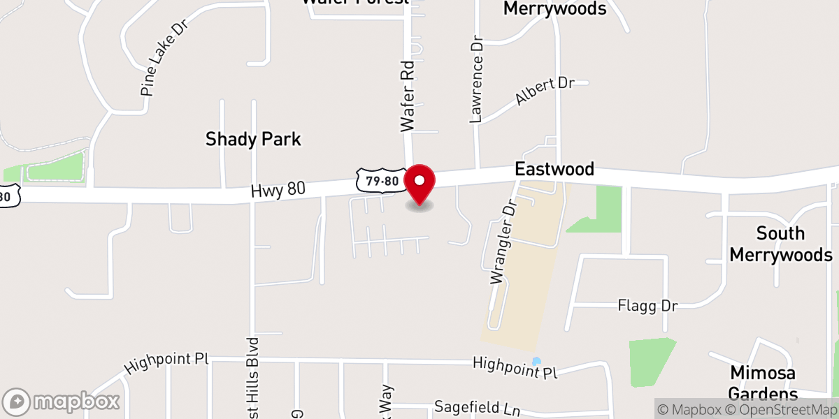Map showing location of Love Chapel United Methodist