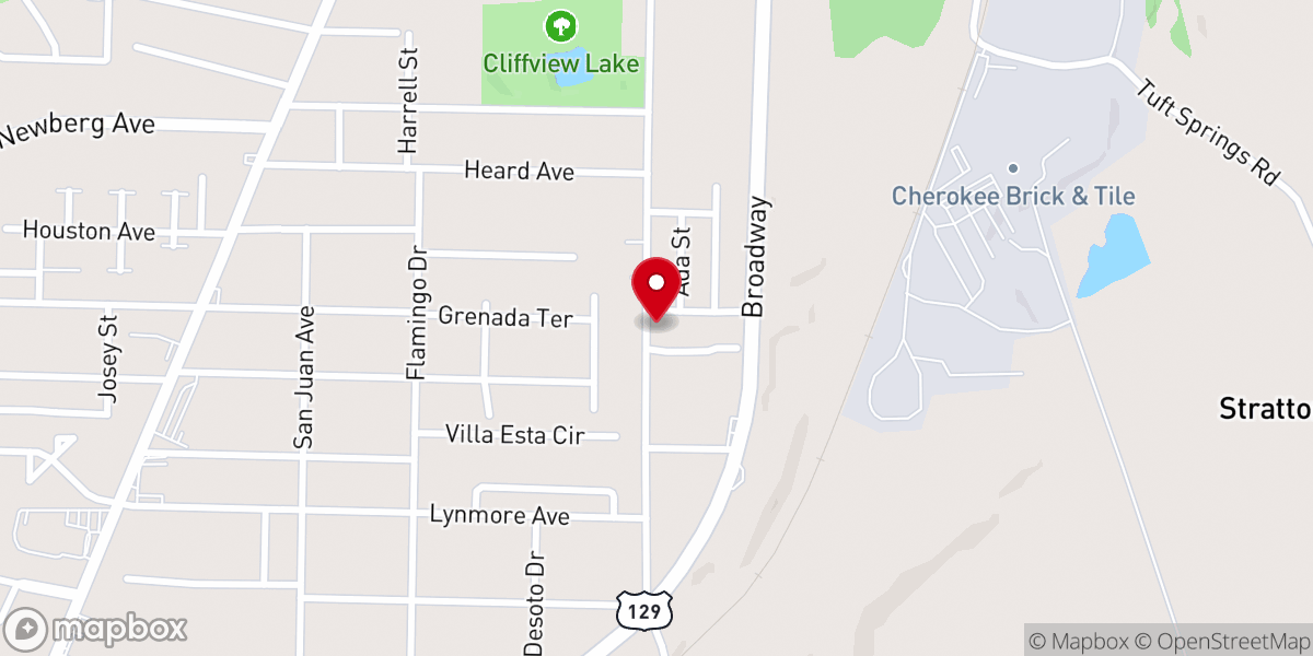 Map showing location of Greater Antioch Baptist Church