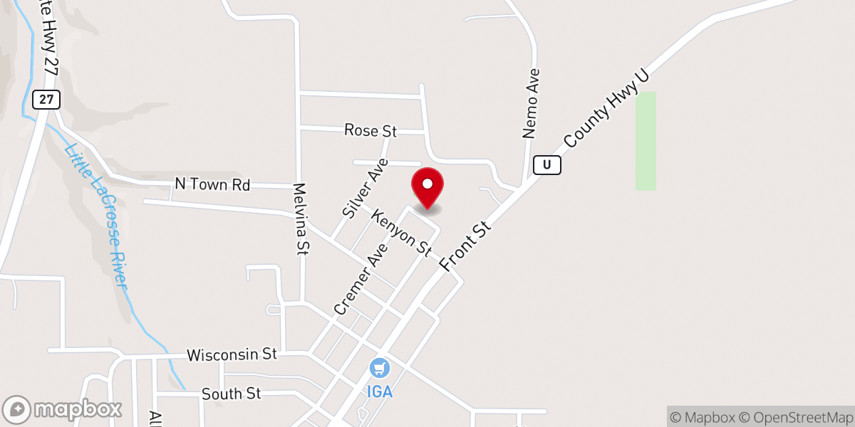 Map showing location of Sacred Heart Catholic School