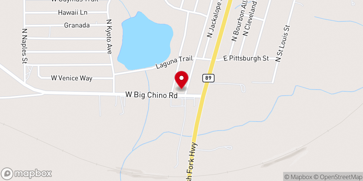 Map showing location of Paulden Community Center