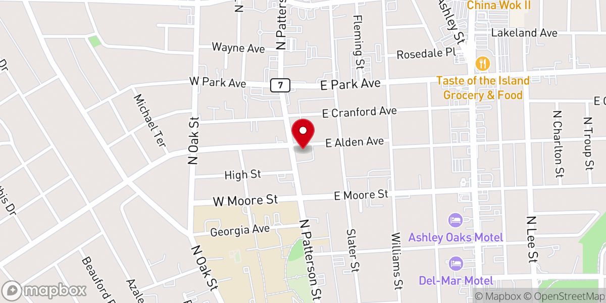 Map showing location of First Mission Church
