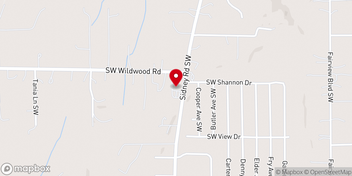 Map showing location of Calvary Chapel Port Orchard