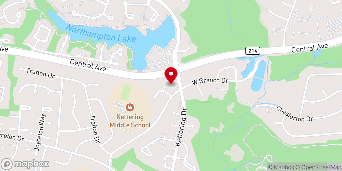 Map showing location of Ketterling Baptist Church