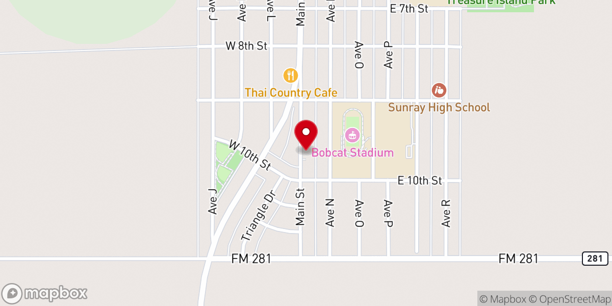 Map showing location of Christ the King Catholic Church