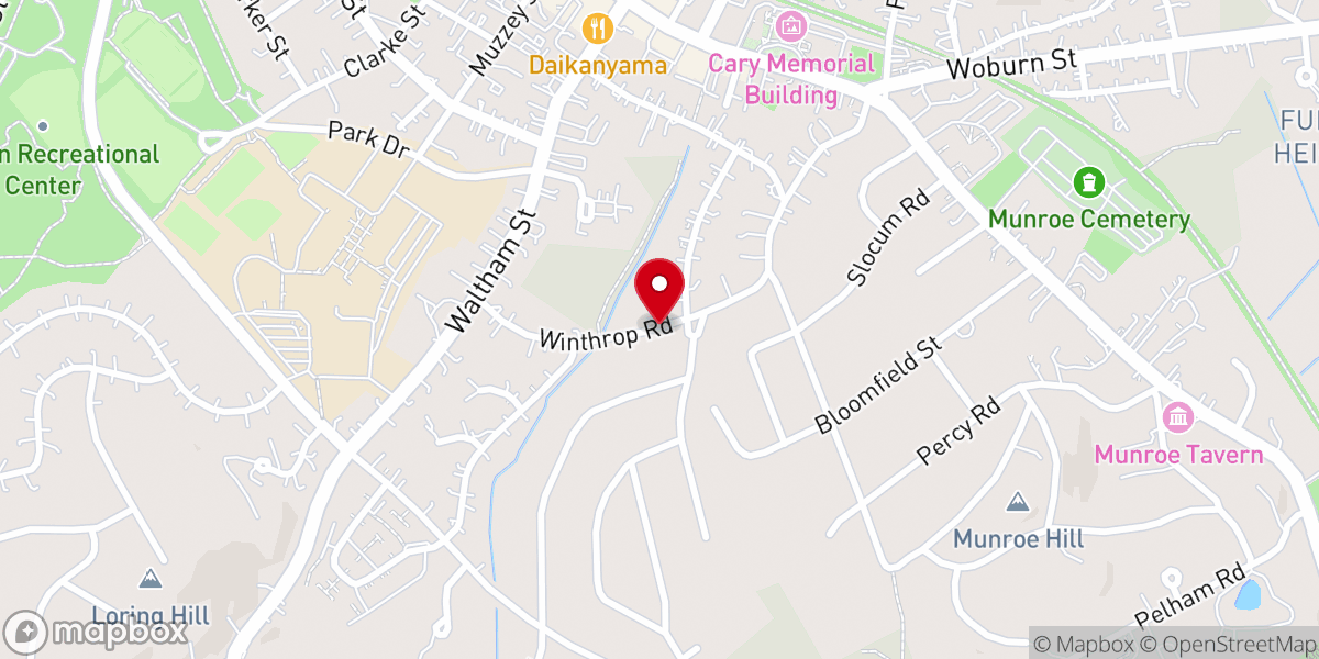 Map showing location of Community Hevra Kadisha of Greater Boston Inc