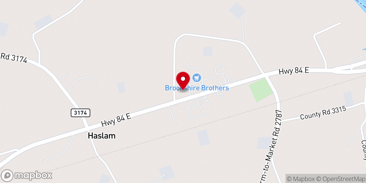 Map showing location of FBC Haslam