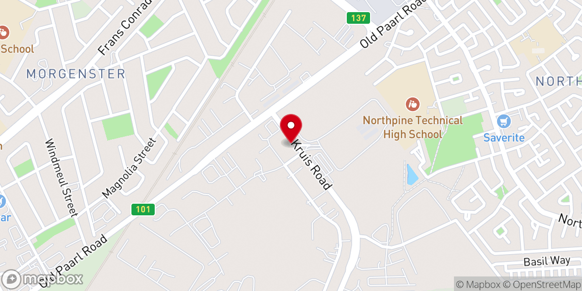 Map showing location of Revival Worship Centre