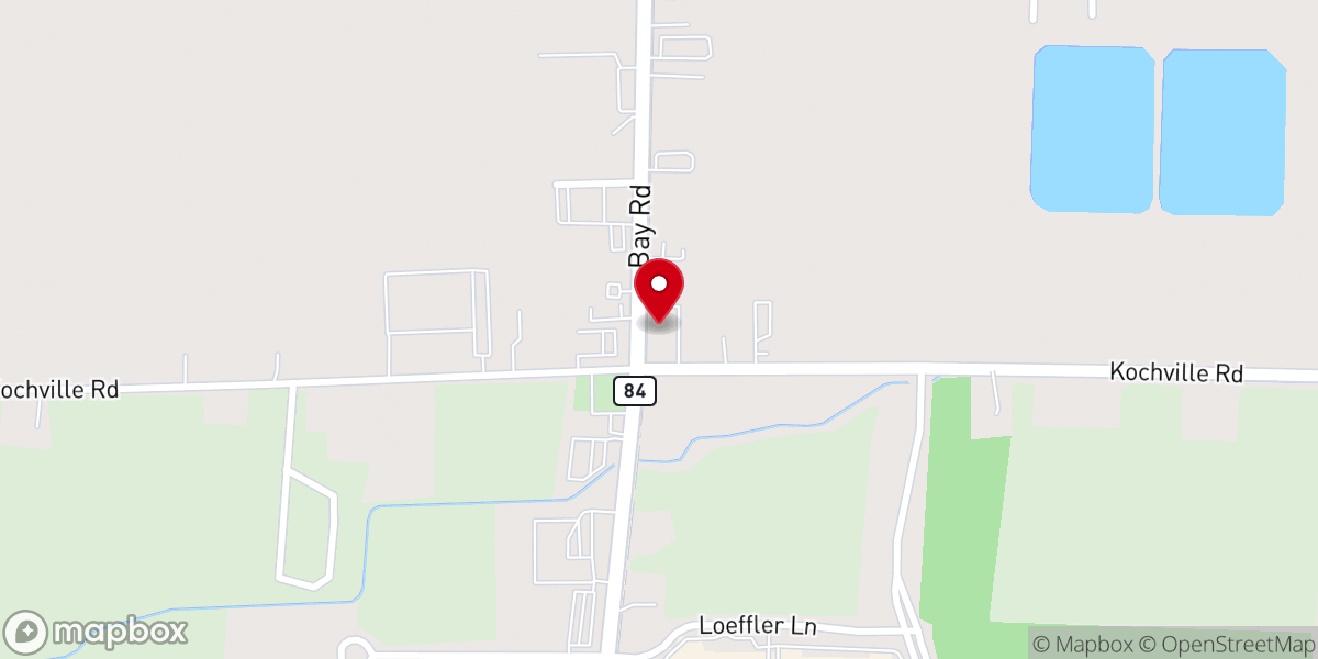 Map showing location of Kochville United Methodist Church