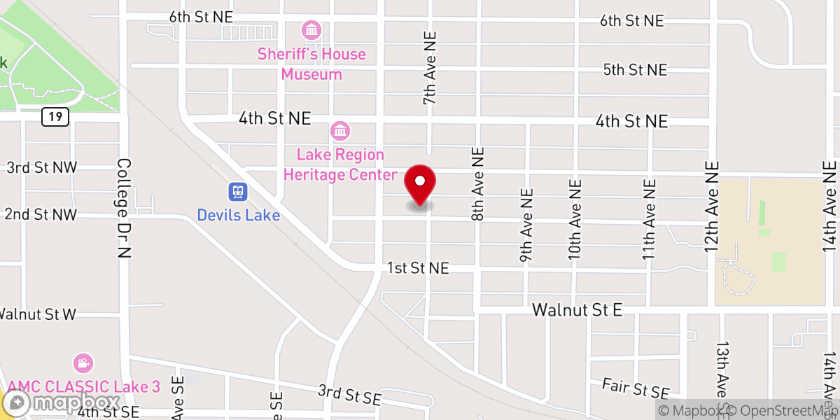 Map showing location of ShoreAcres, "Old Church"