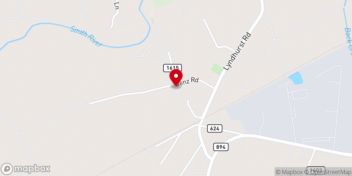 Map showing location of Calvary Baptist Church