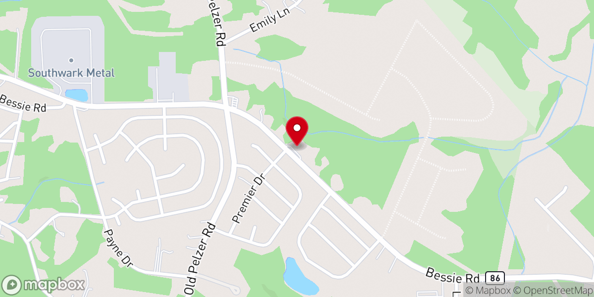 Map showing location of Joy Fellowship Church