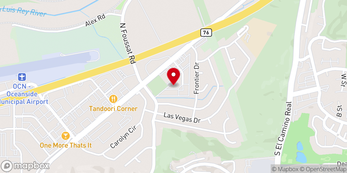 Map showing location of The Potter's House Christian Church