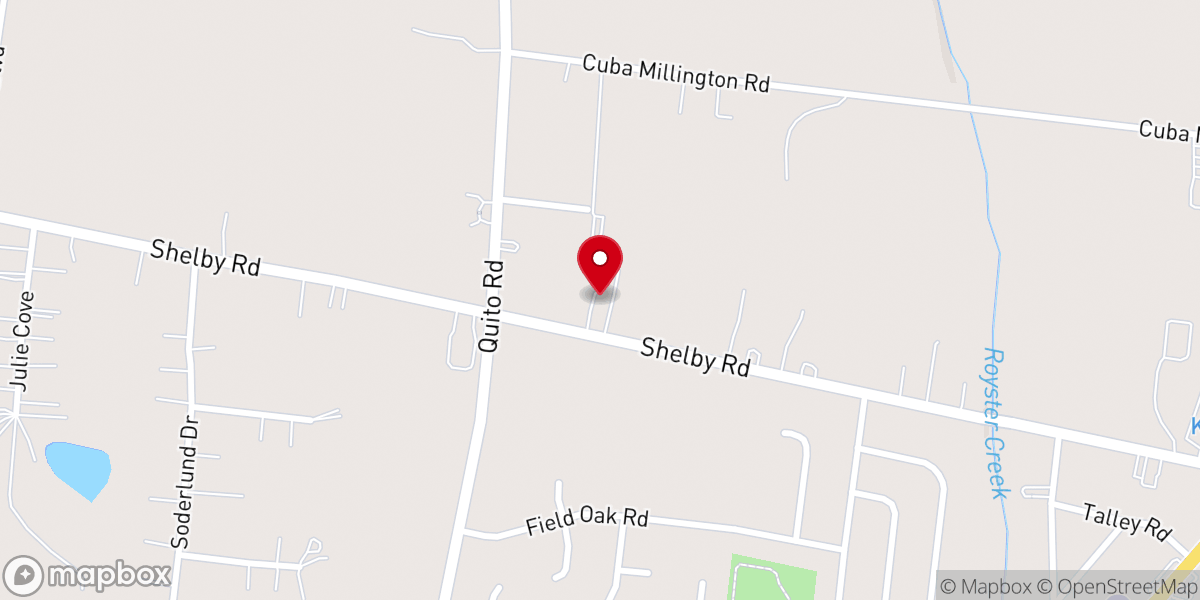 Map showing location of Millington Church
