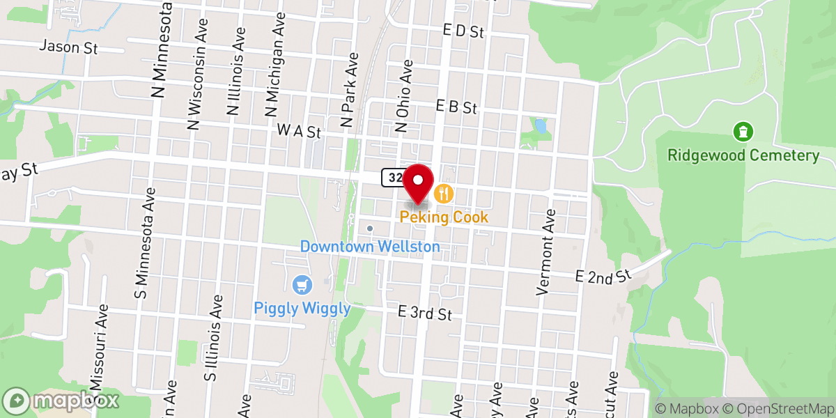 Map showing location of Presbyterian Church