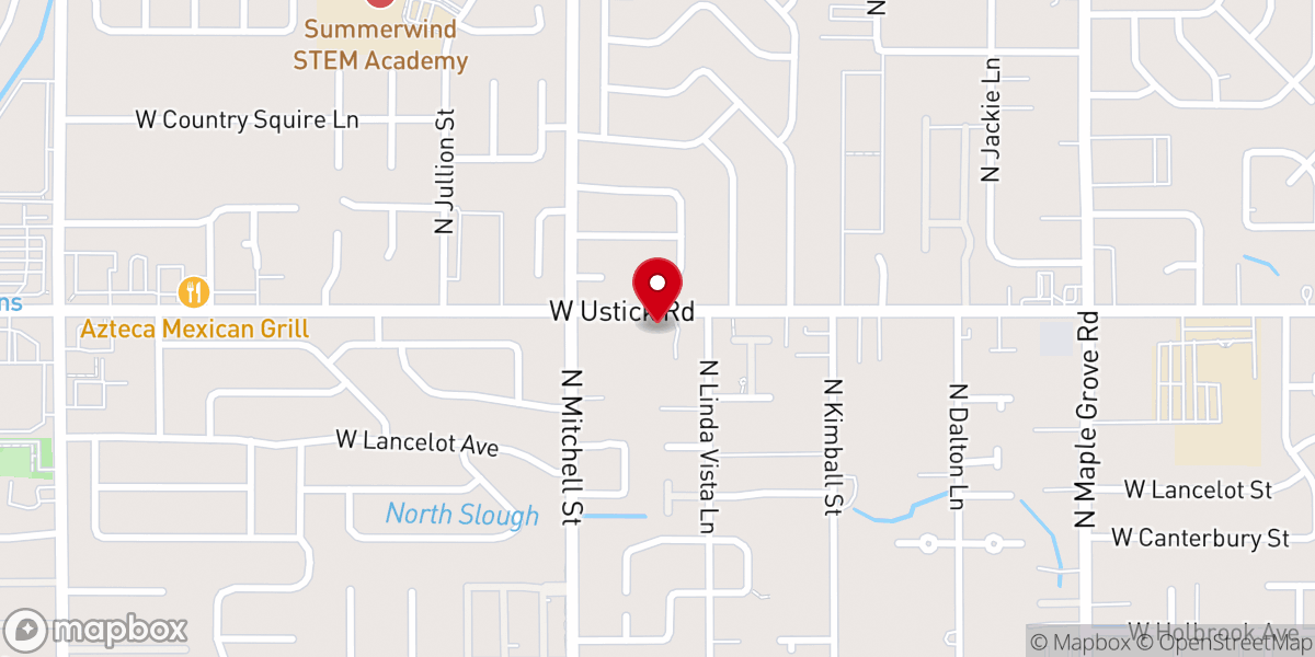 Map showing location of Boise Worship Center