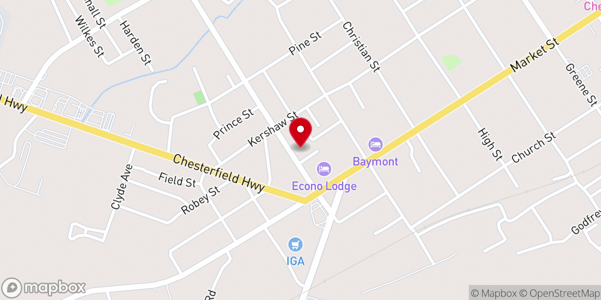 Map showing location of Mt Hebron AME Zion Church