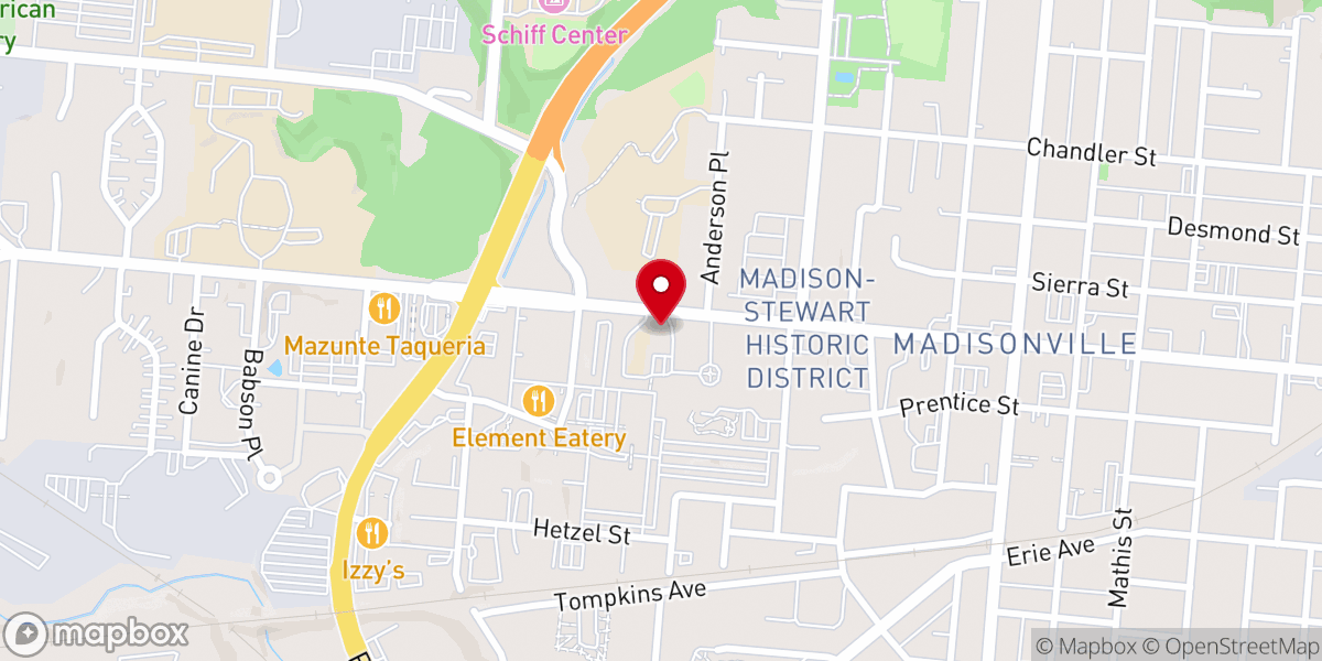 Map showing location of Saint Pauls Church