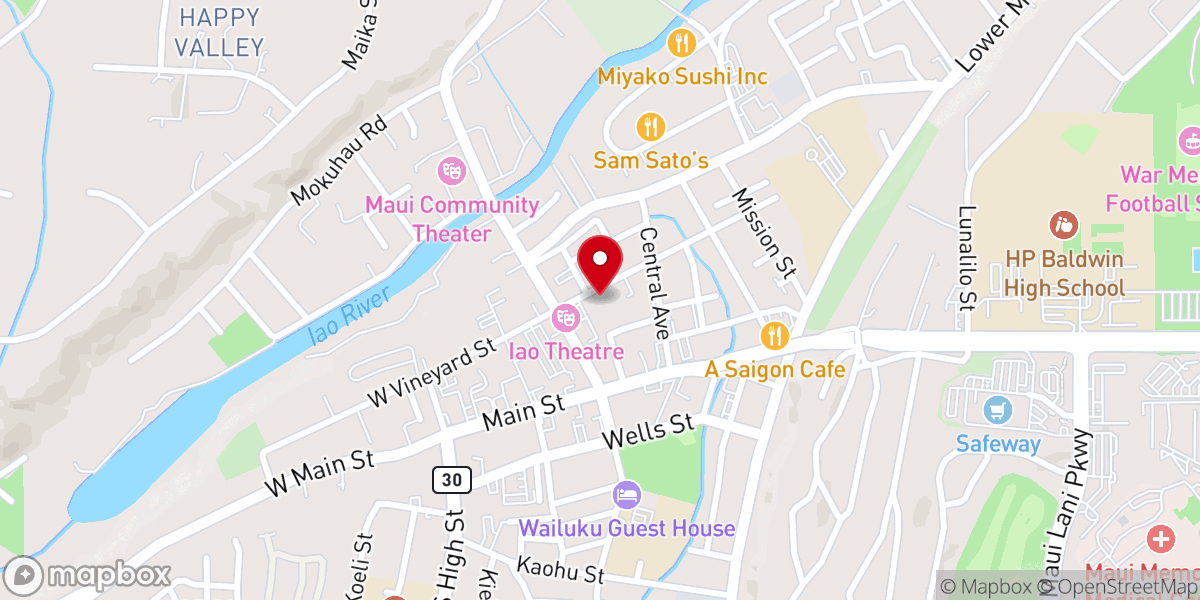 Map showing location of A White Orchid Wedding Inc