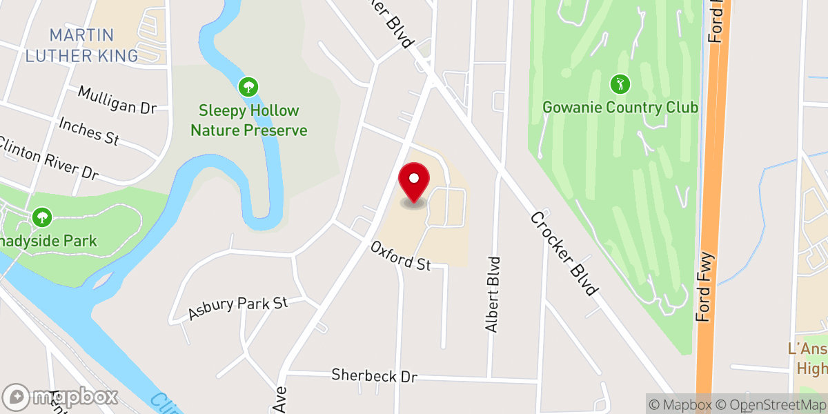 Map showing location of Trinity Lutheran School
