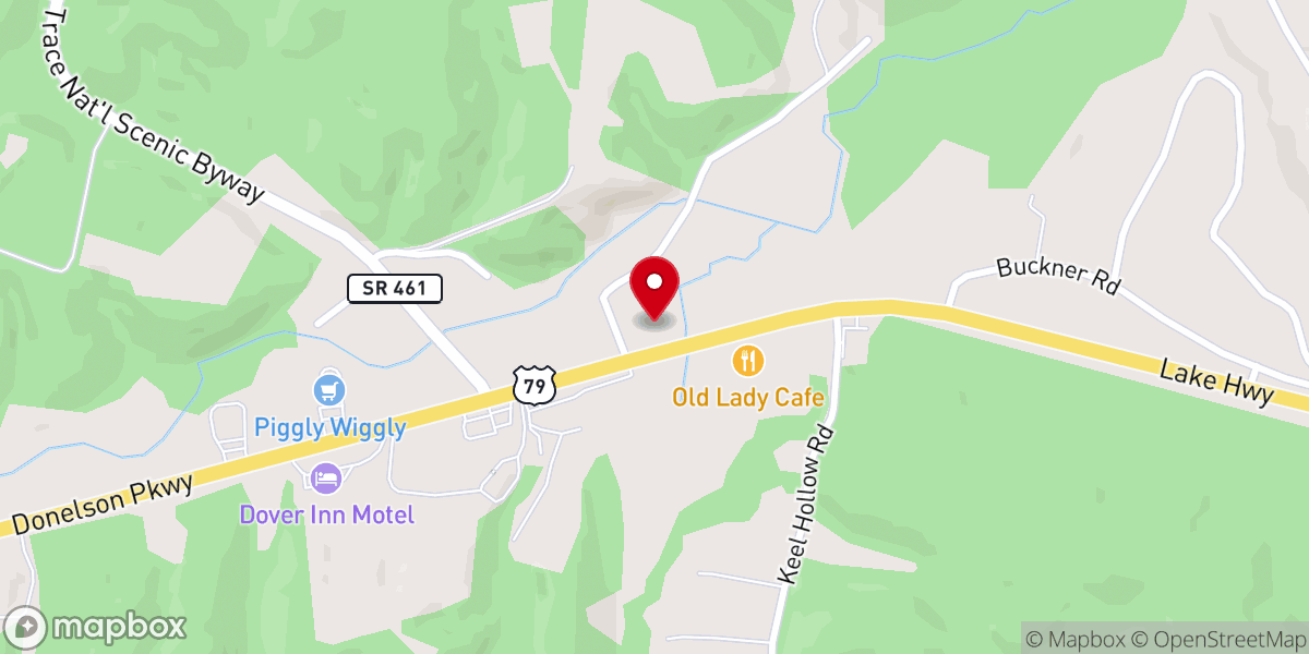 Map showing location of Dover First Church of the Nazarene