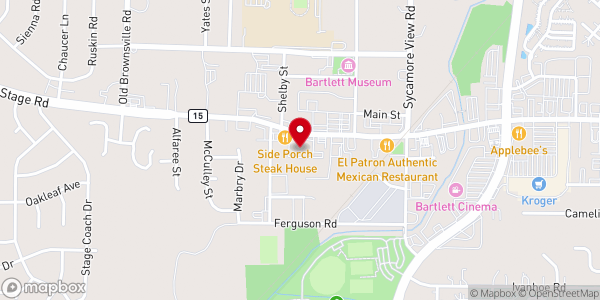 Map showing location of Temple of Praise Community Worship Center