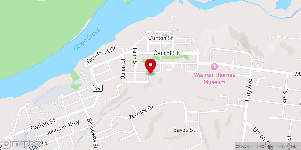 Map showing location of First United Methodist Church