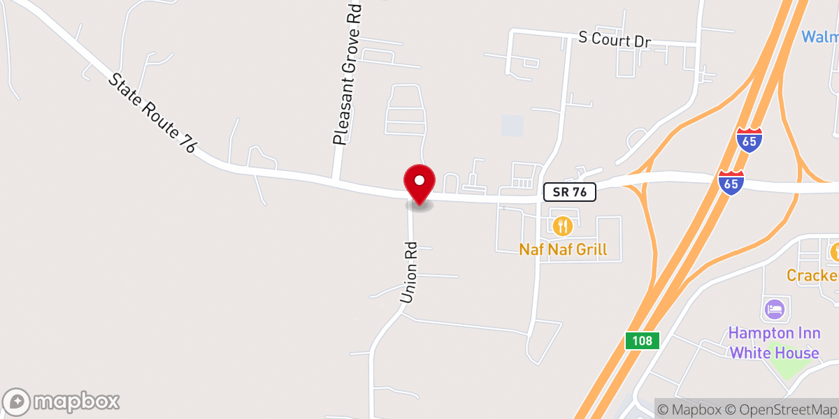 Map showing location of Hope Center Thrift Store