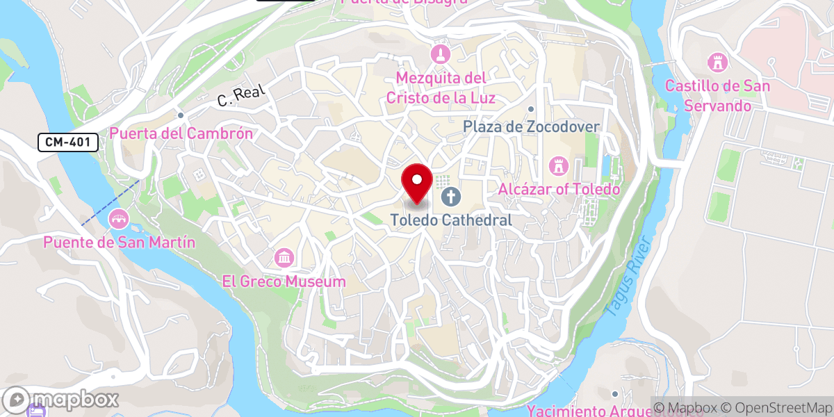 Map showing location of Palacio Arzobispal