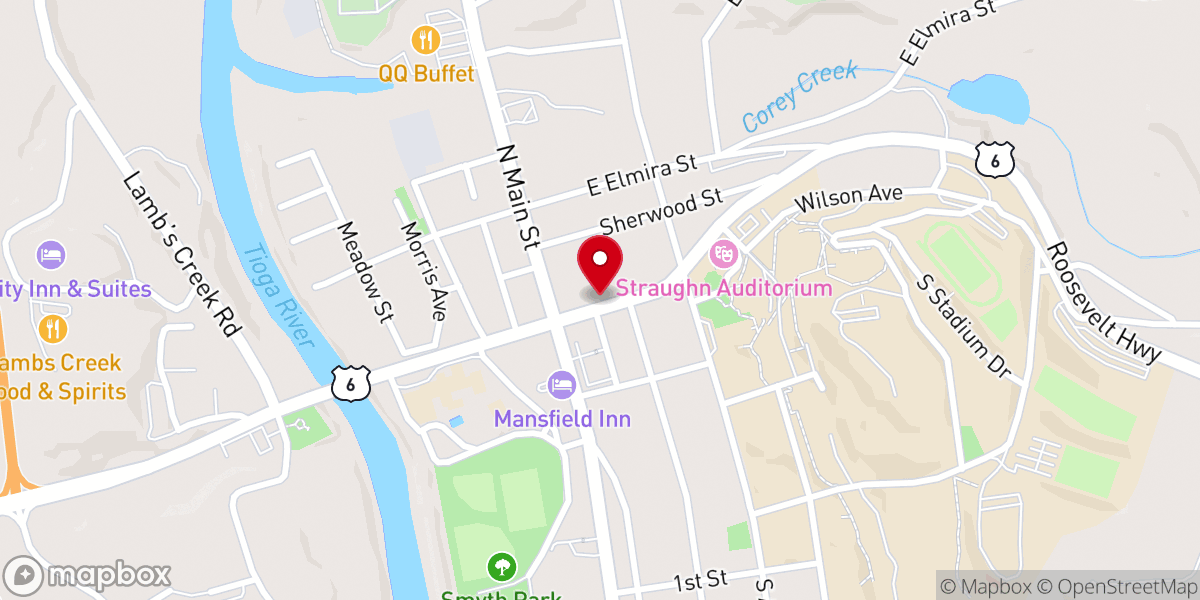 Map showing location of FIRST PRESBYTERIAN CHURCH OF MANSFIELD
