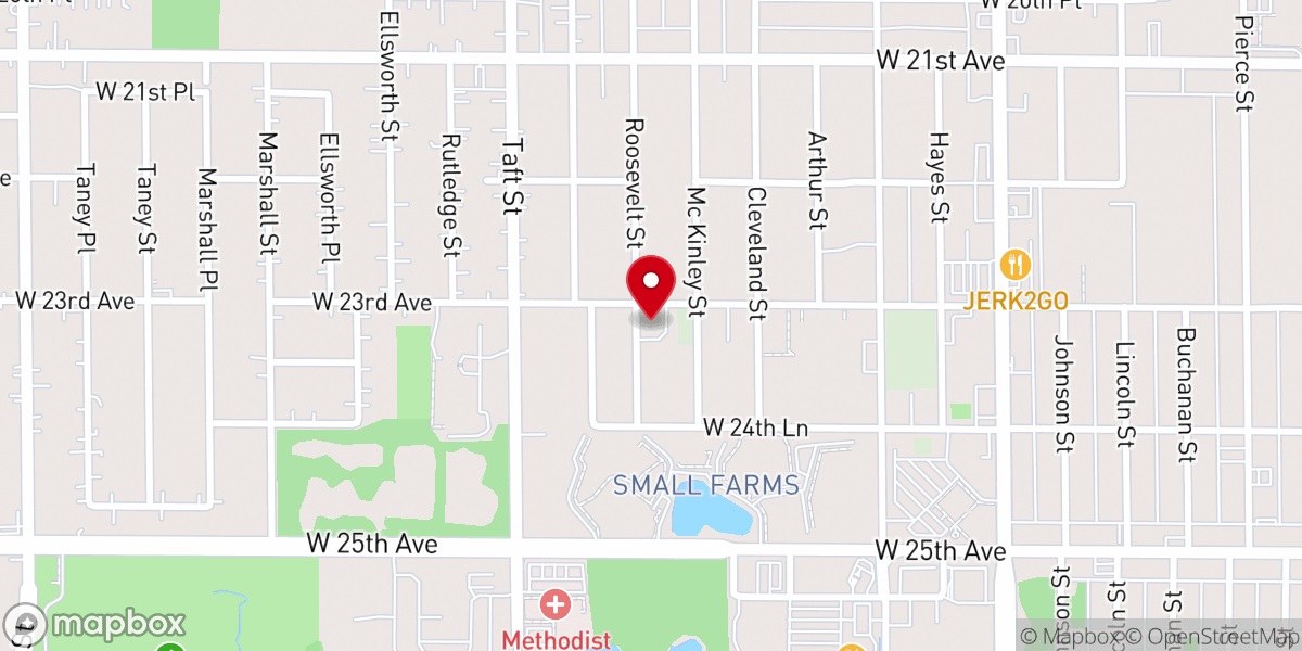 Map showing location of Liberty Baptist Church