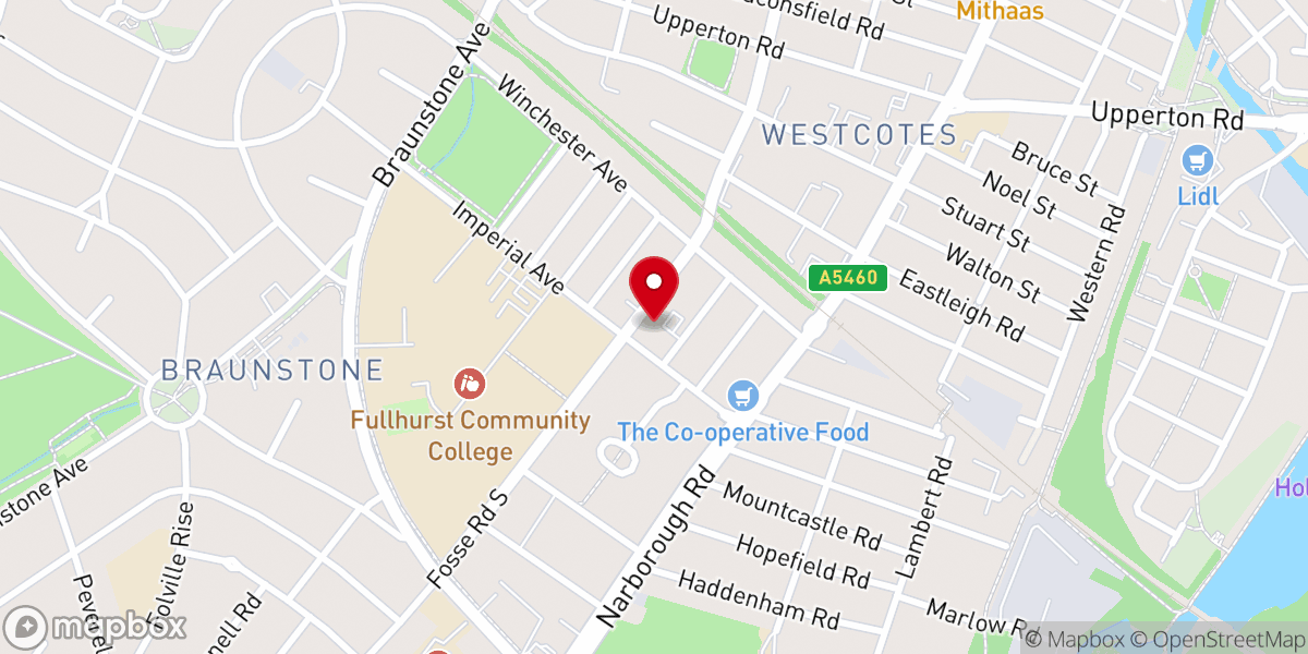 Map showing location of Reach Leicester - One Church in Many Places