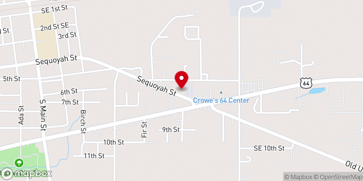 Map showing location of Church of Christ