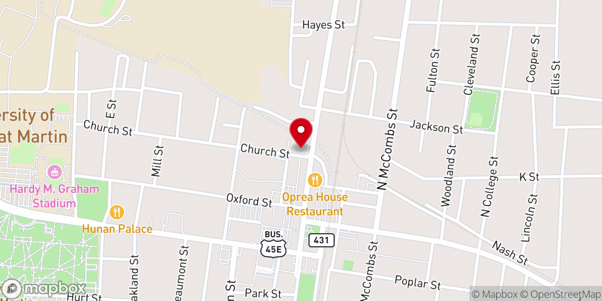 Map showing location of Cadillac's